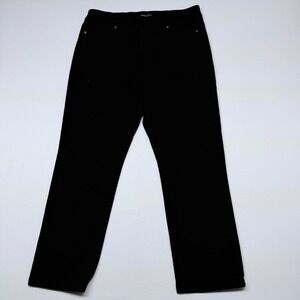 Mario Serrani Italy Mens Black Pull On Stretch Slim Leg Dress Pants Size M